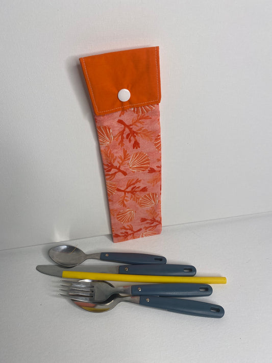 Travel Cutlery Pouch - Sea Shells