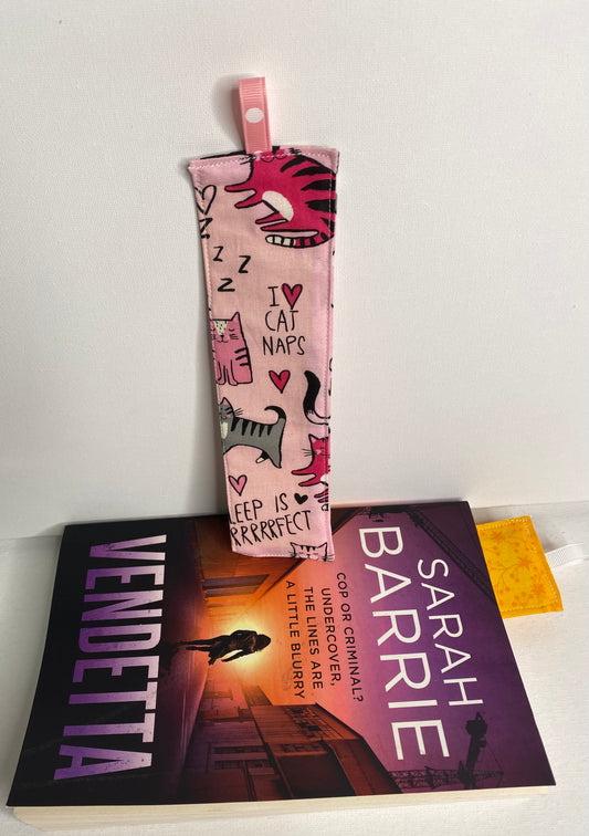 Fabric Bookmarks Cats Love Naps