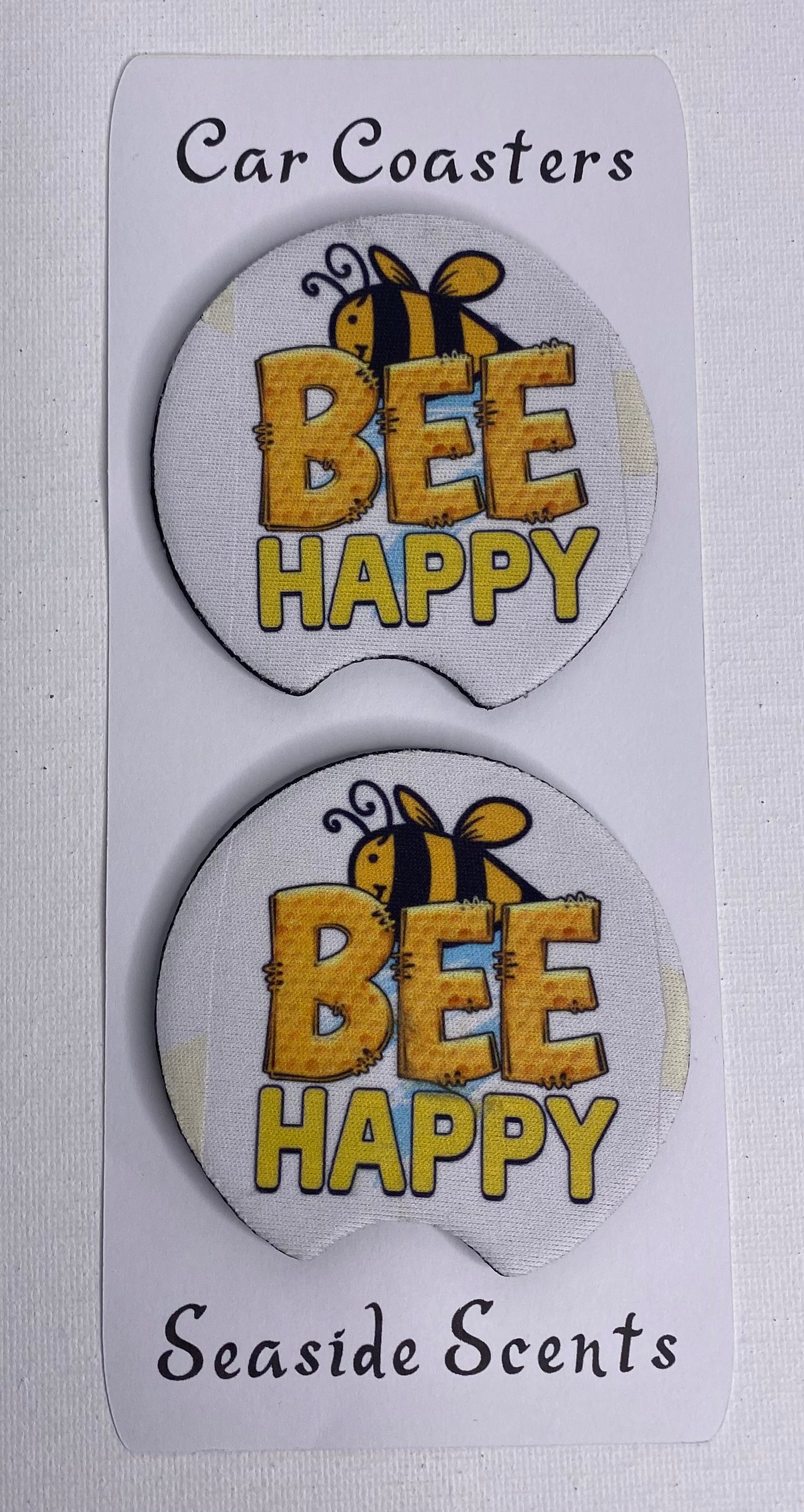 Car Coasters - Bee Happy