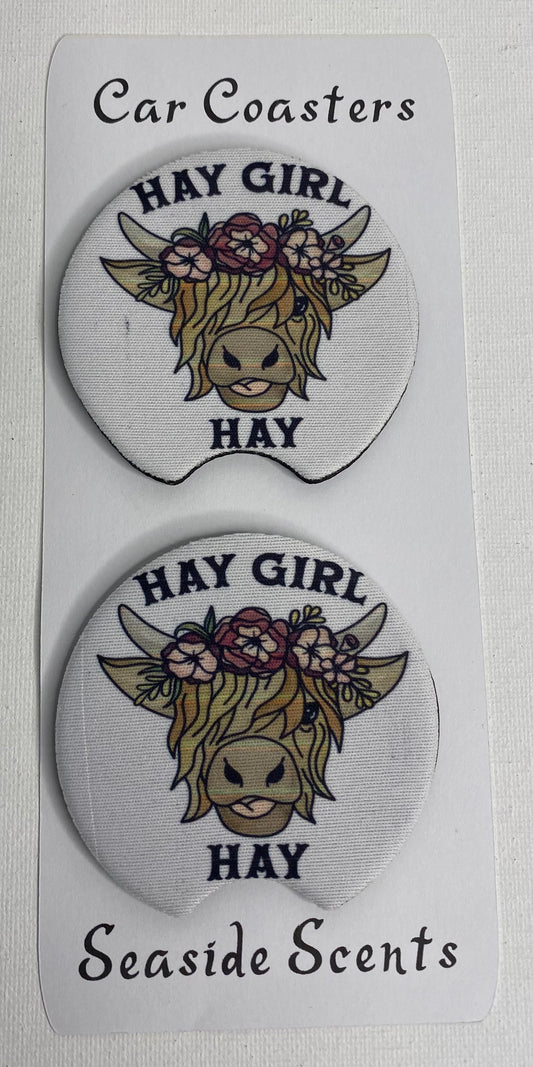 Car Coasters -Hay Girl