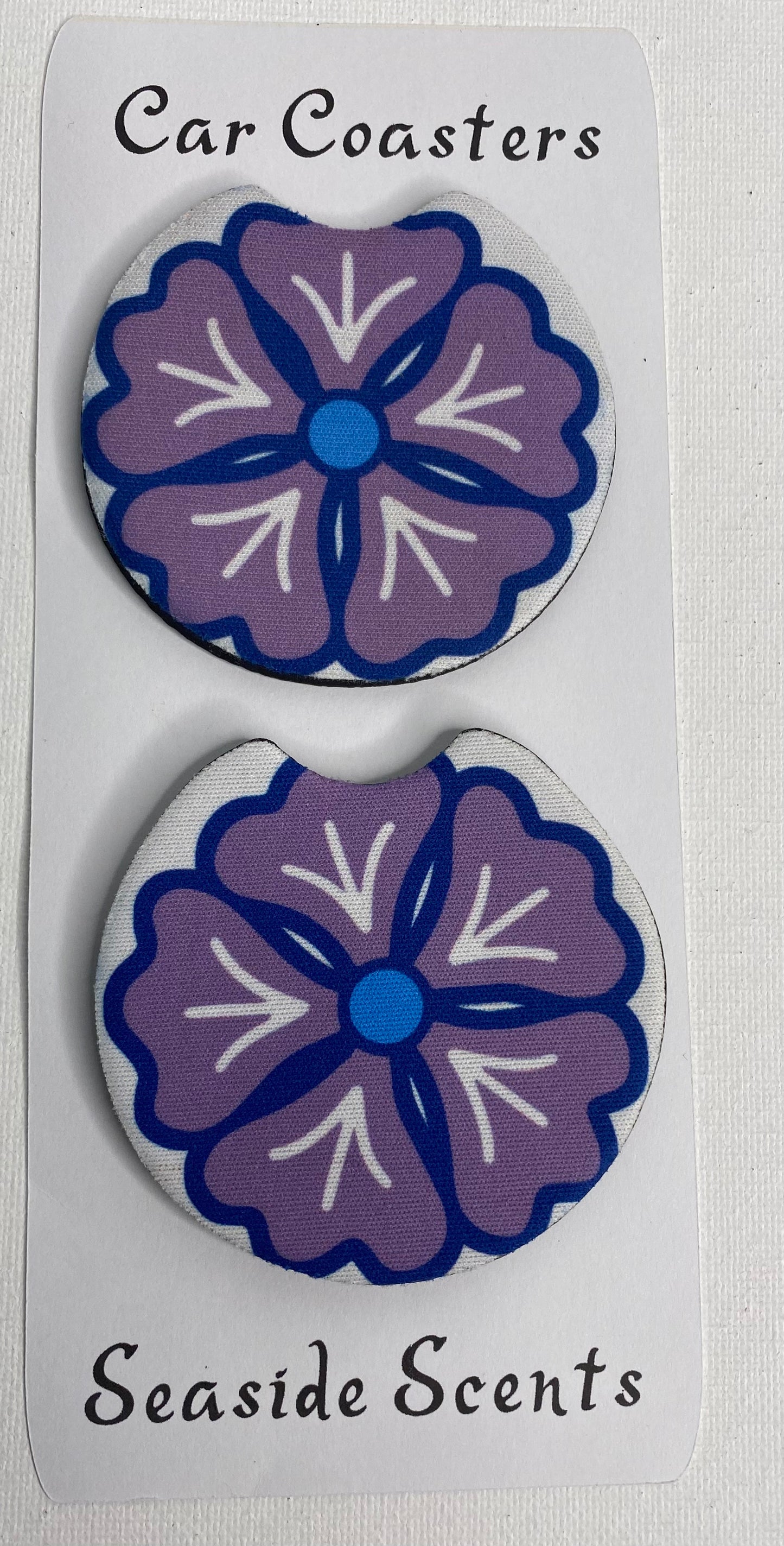 Car Coasters - Purple Flower