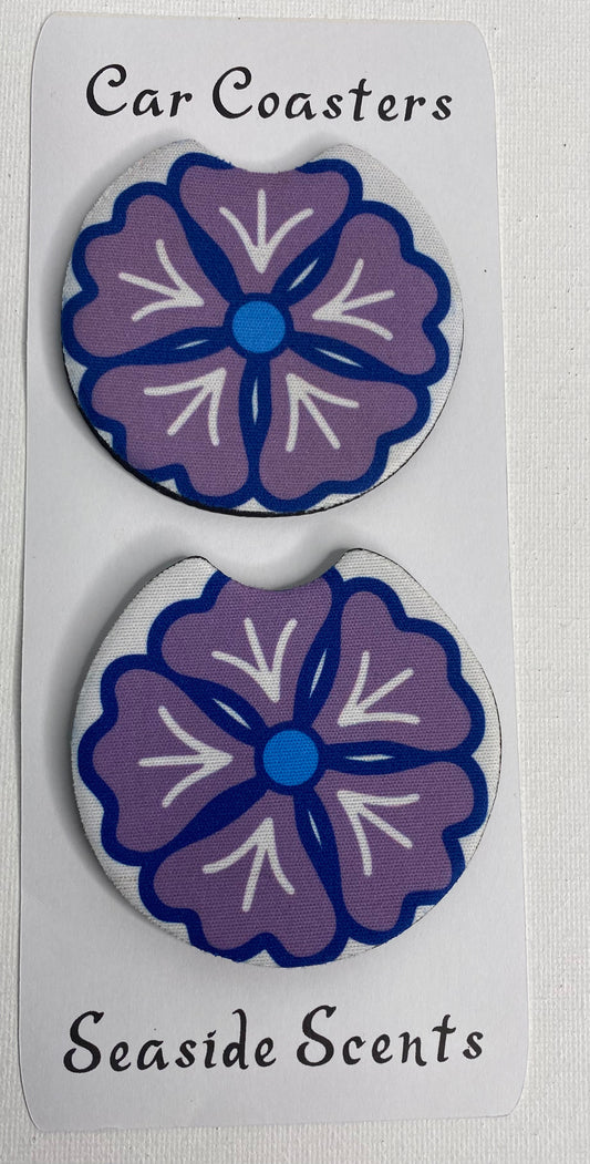 Car Coasters - Purple Flower
