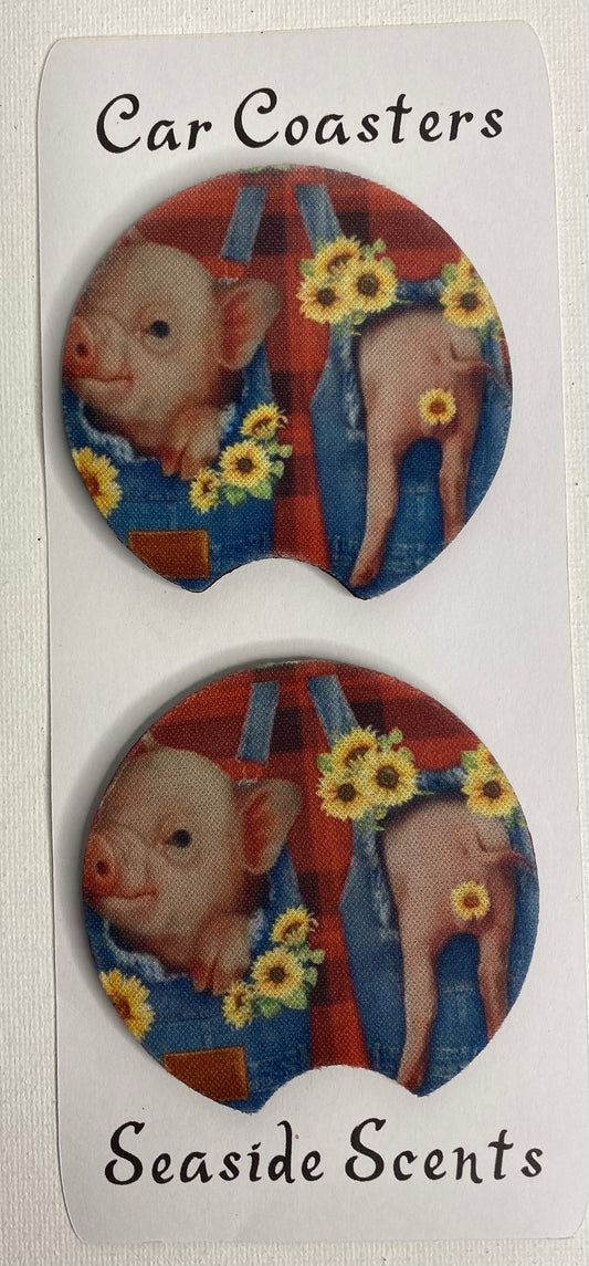 Car Coasters - Piggy