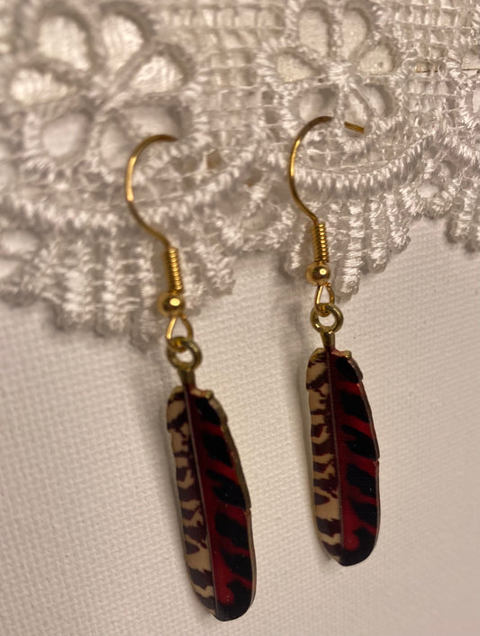 Earrings - Feather Drops