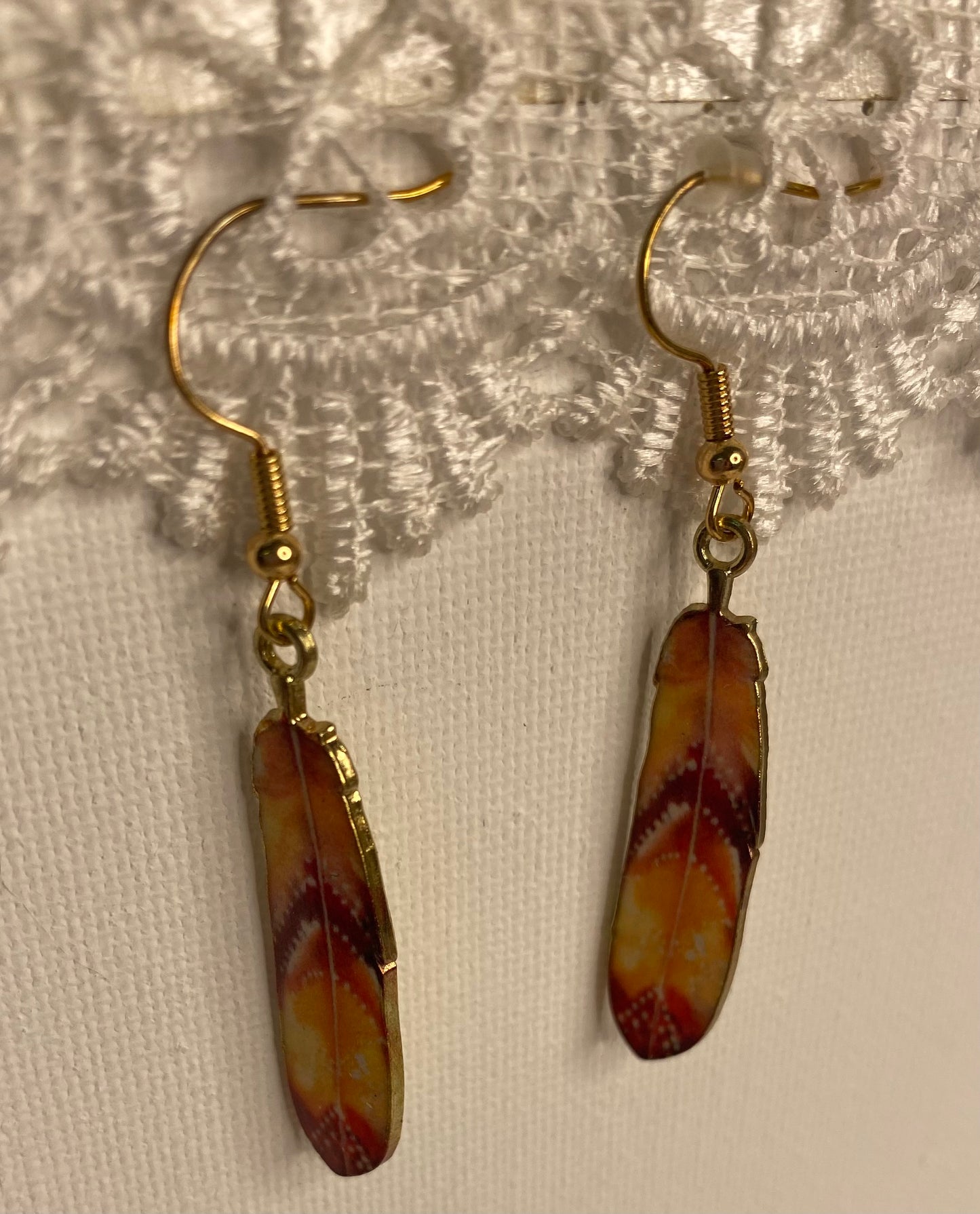 Earrings - Feather Drops