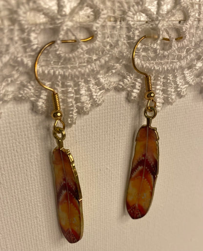 Earrings - Feather Drops