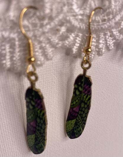 Earrings - Feather Drops