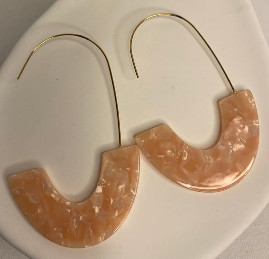 Earrings -Large Hoop 1/2 Circle