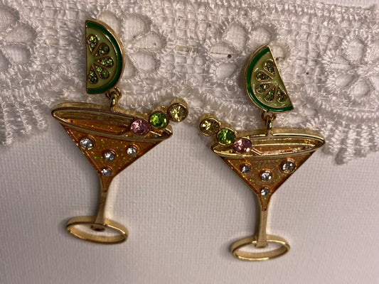 Earrings -Champagne Glass