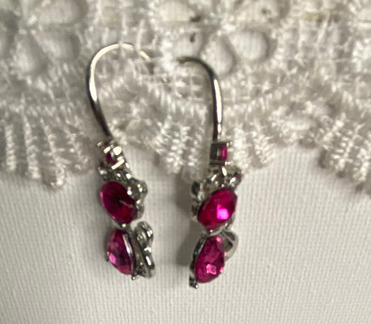 Earrings -Pink Gem Cat