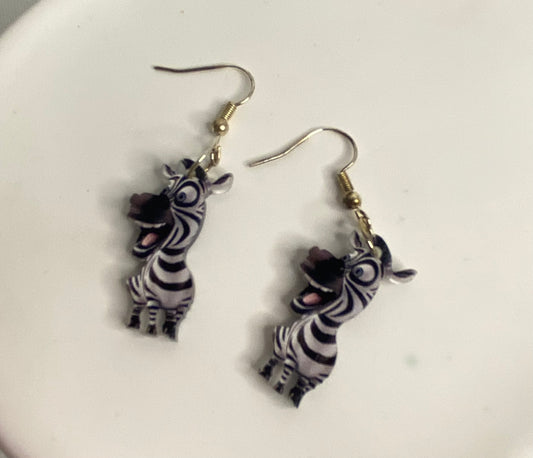 Earrings - Zebra