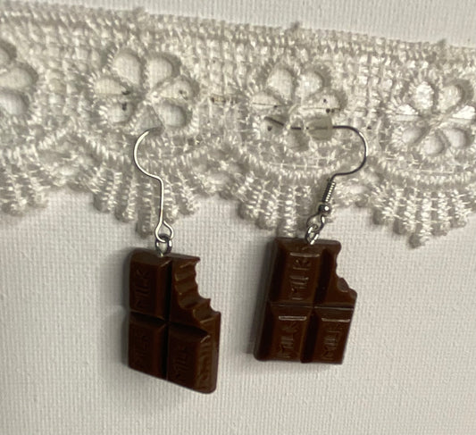 Earrings - Choclate Cubes