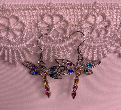 Earrings -Jewelled Dragon Flies