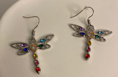 Earrings -Jewelled Dragon Flies