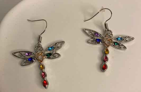 Earrings -Jewelled Dragon Flies
