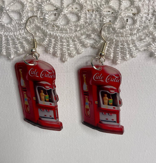 Earrings -Coke Machine