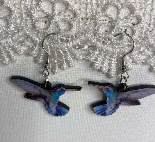 Earrings -Flying Small Bird