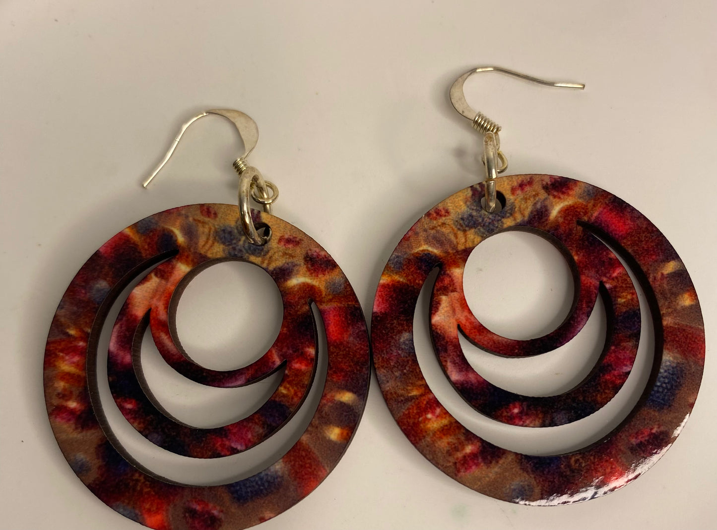 Earrings -Tri Circle Multicolour