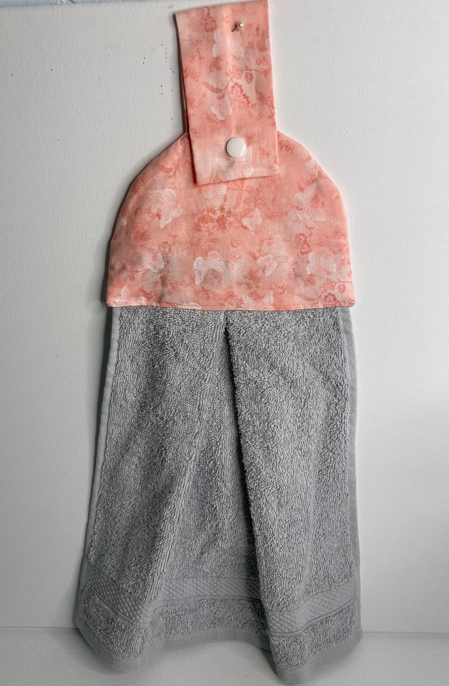 Hanging  Hand Towel Pink Butterflys