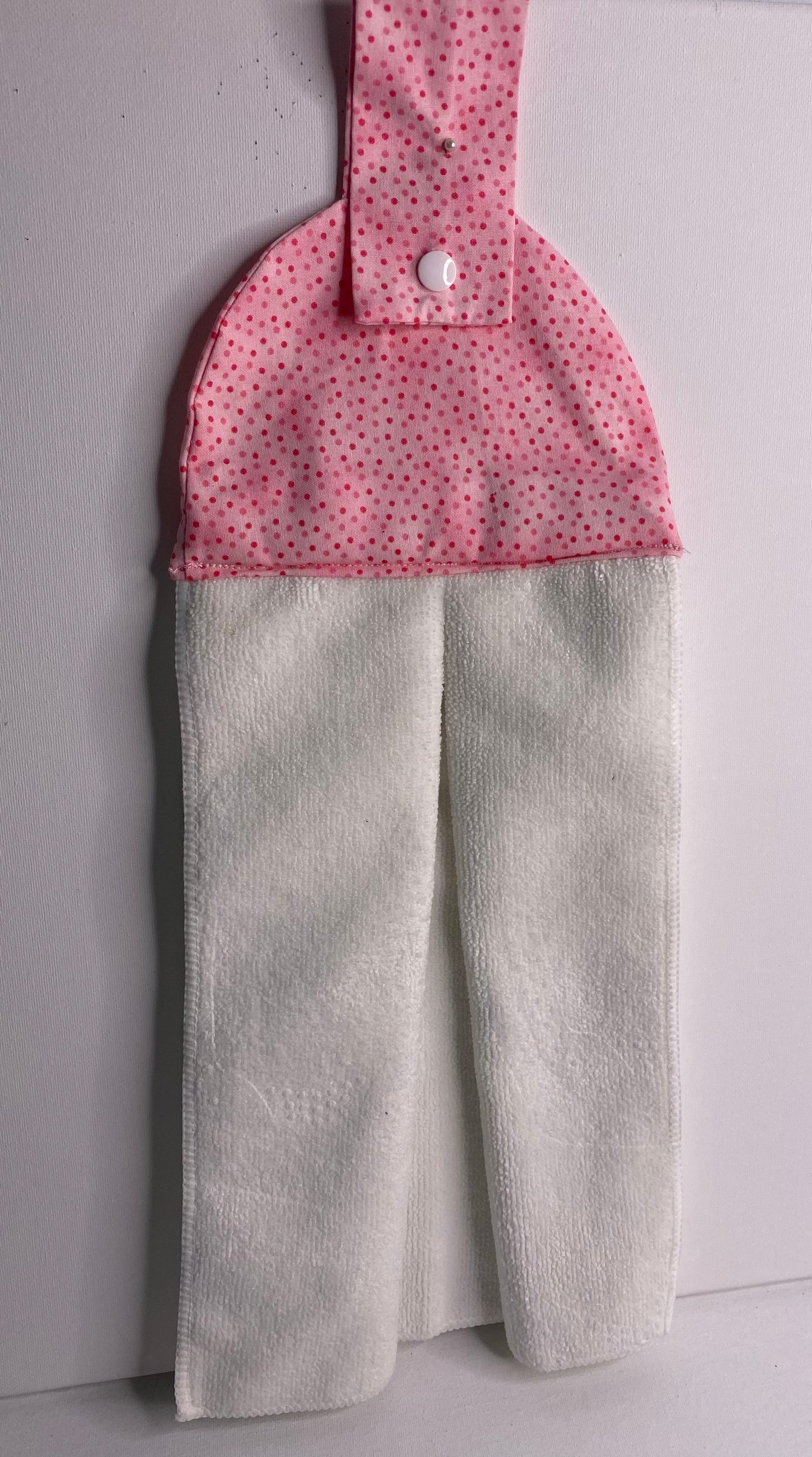 Hanging  Hand Towel Pink Spot