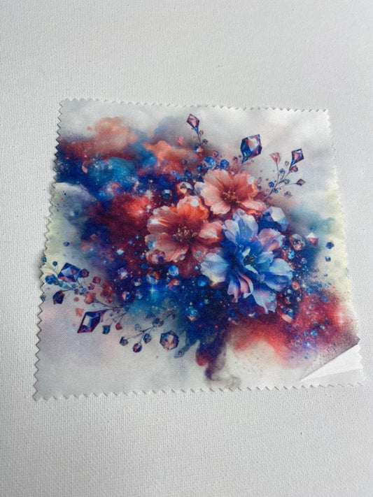 Eye Glasses Cleaning Cloth Flowers & Jewels