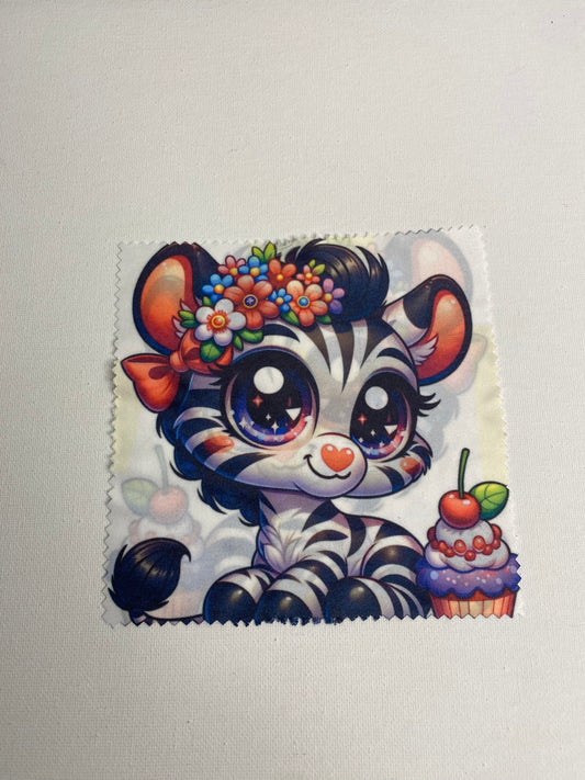 Eye Glasses Cleaning Cloth Zebra