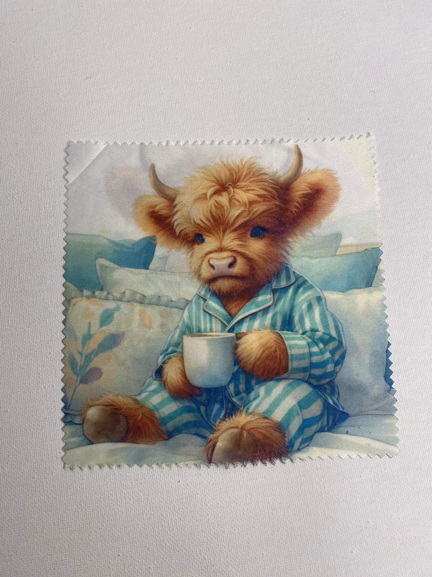 Eye Glasses Cleaning Cloth Cow in PJs