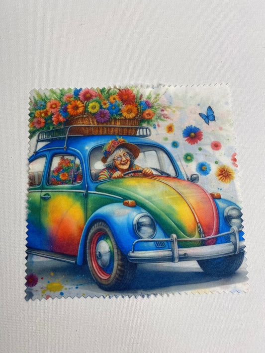 Eye Glasses Cleaning Cloth Lady in VW