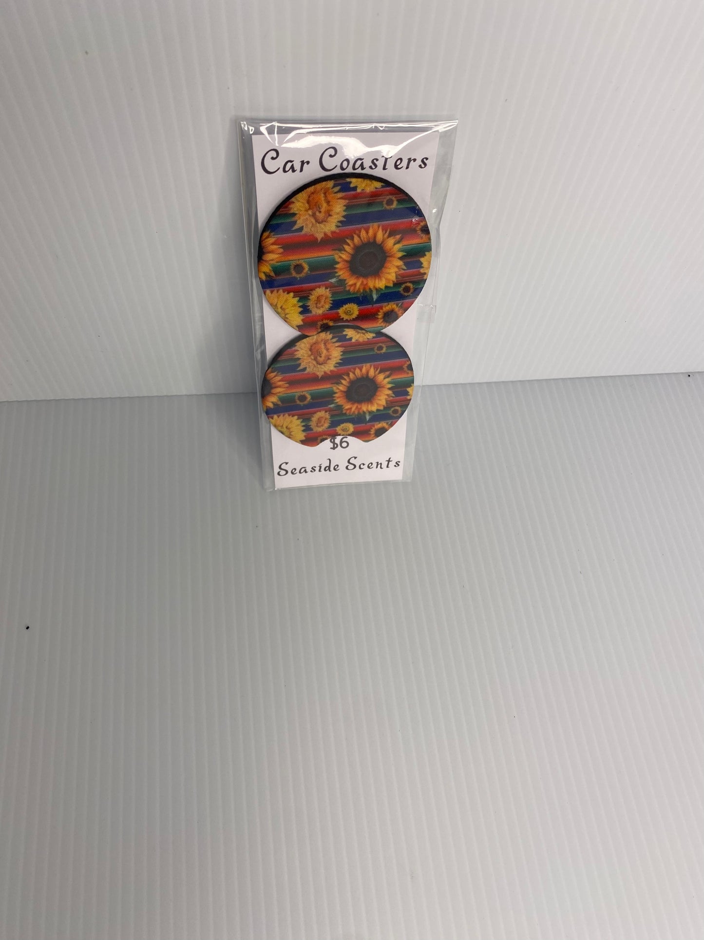 Car Coasters -Stripes & Sunflowers