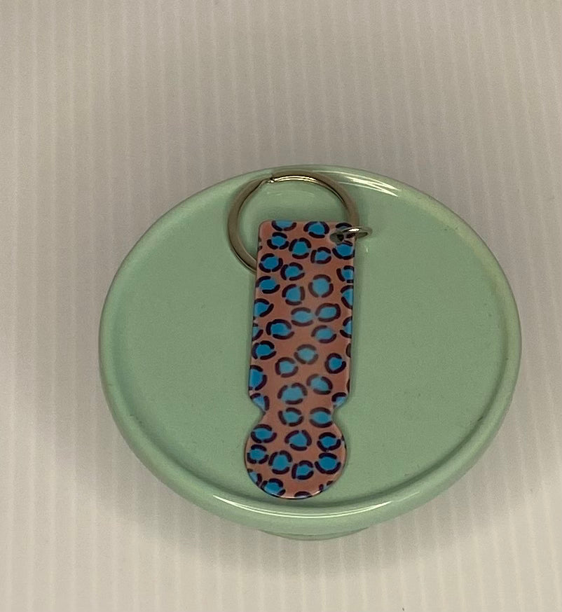 Shopping Trolley Coin Key Ring Animal Print