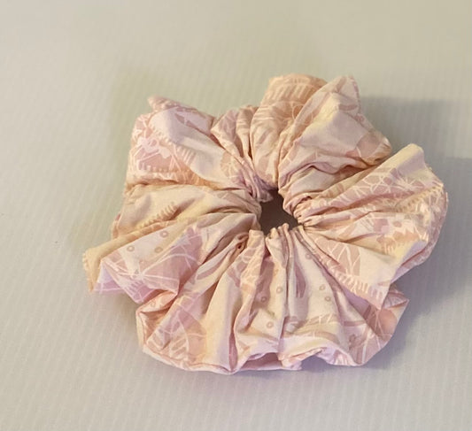 Hair Scrunchies XXL - Cream with Pink