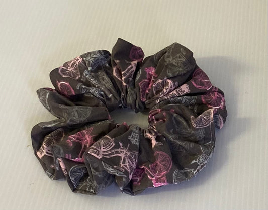 Hair Scrunchies XXL - Bikes on Grey