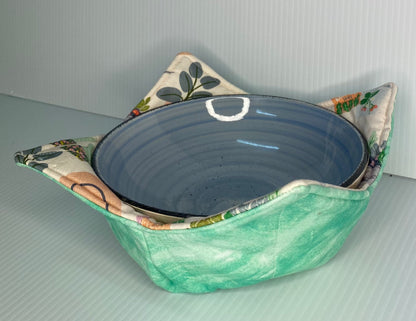 Microwave Bowl Cosy Light Green & Plants