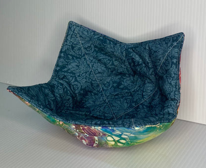 Microwave Bowl Cosy Batik & Blue