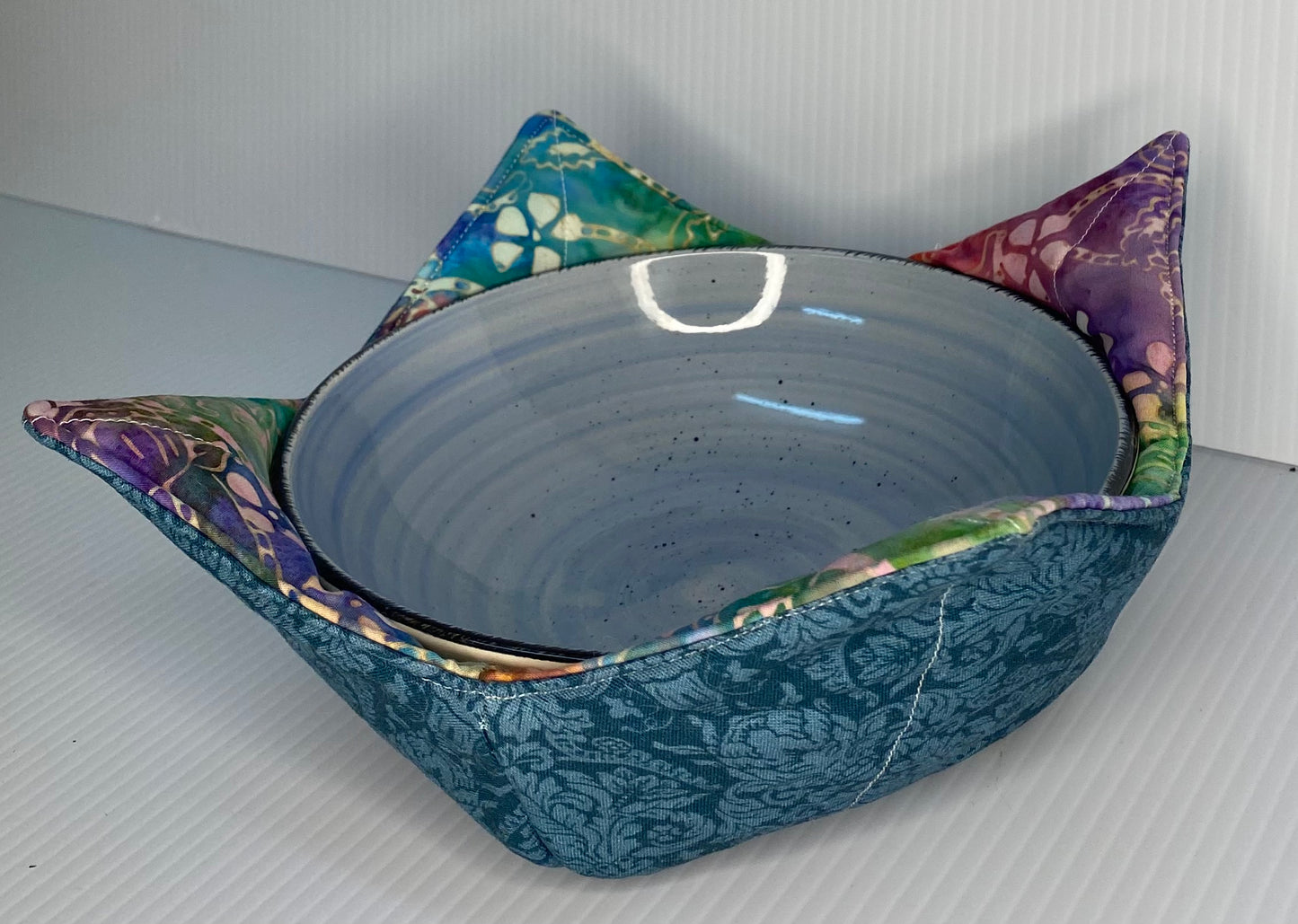 Microwave Bowl Cosy Batik & Blue