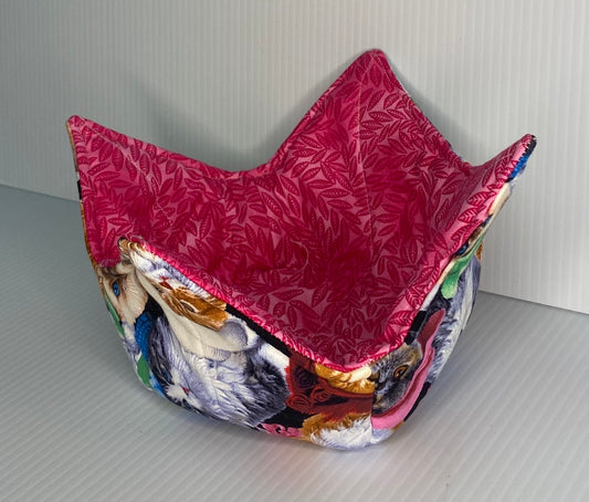 Microwave Bowl Cosy Pussy Cats With Pink