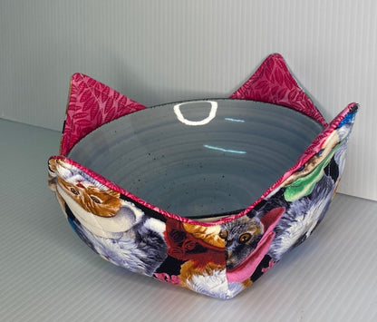 Microwave Bowl Cosy Pussy Cats With Pink