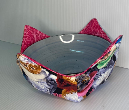 Microwave Bowl Cosy Pussy Cats With Pink