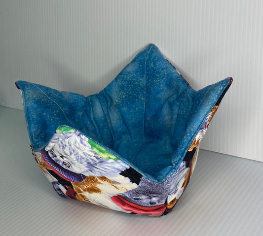 Microwave Bowl Cosy Pussy Cats With Blue