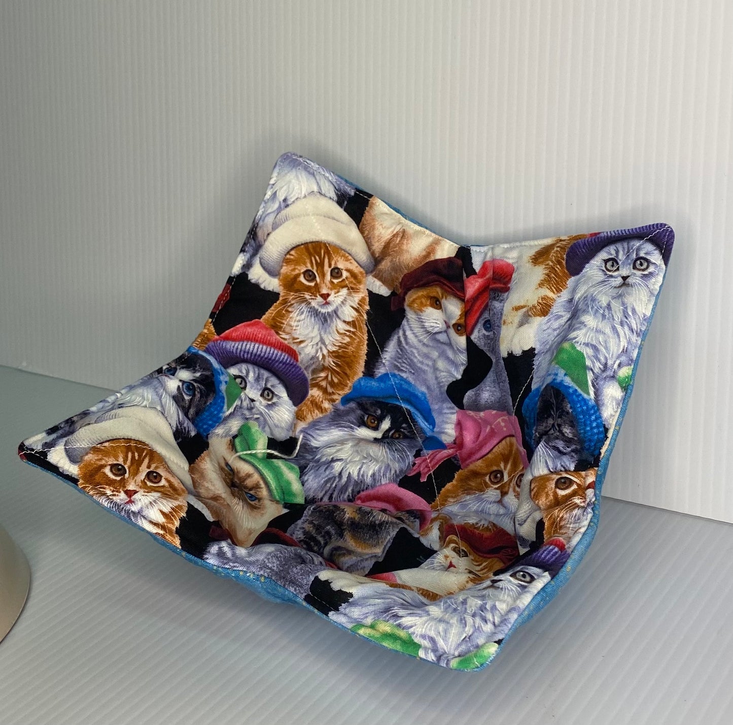 Microwave Bowl Cosy Pussy Cats With Blue