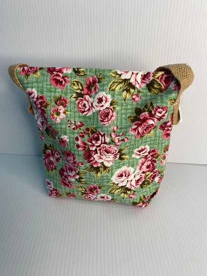 Cross Body Bag - Pink Butterflies. Cotton Material