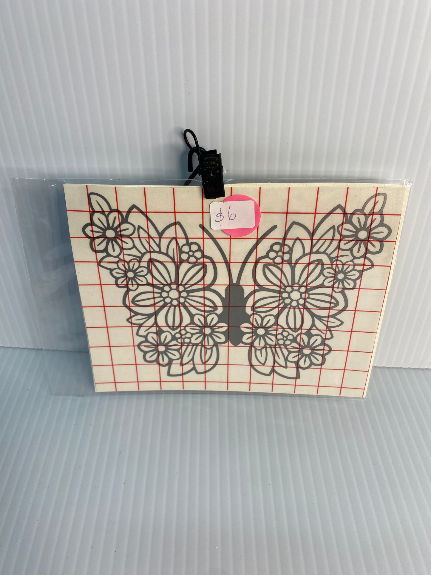 Decal- Beautiful Butterfly and Florals