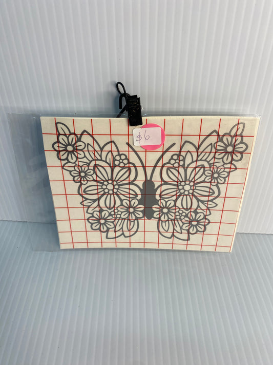 Decal- Beautiful Butterfly and Florals