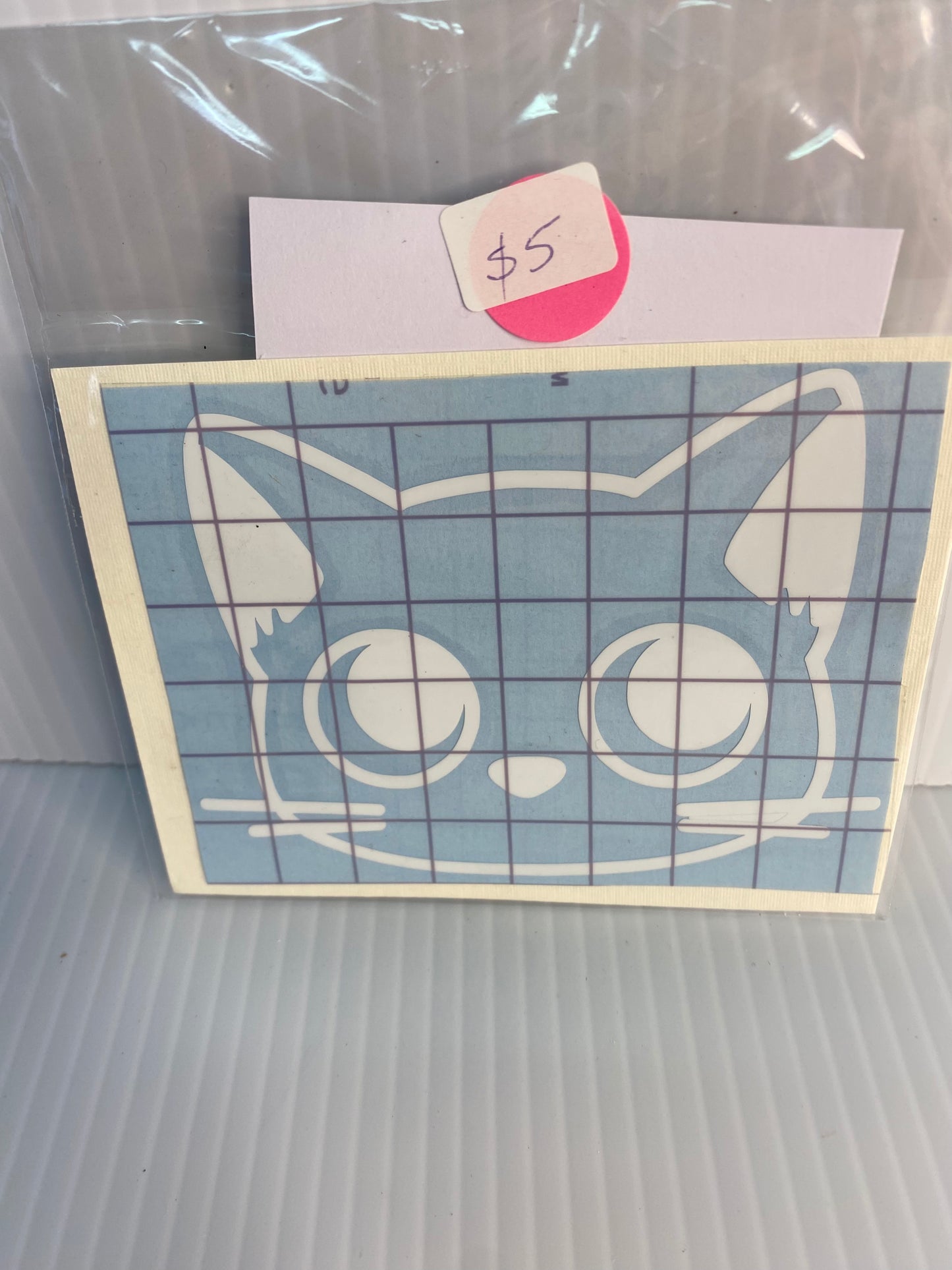 Decal -White Cat Face