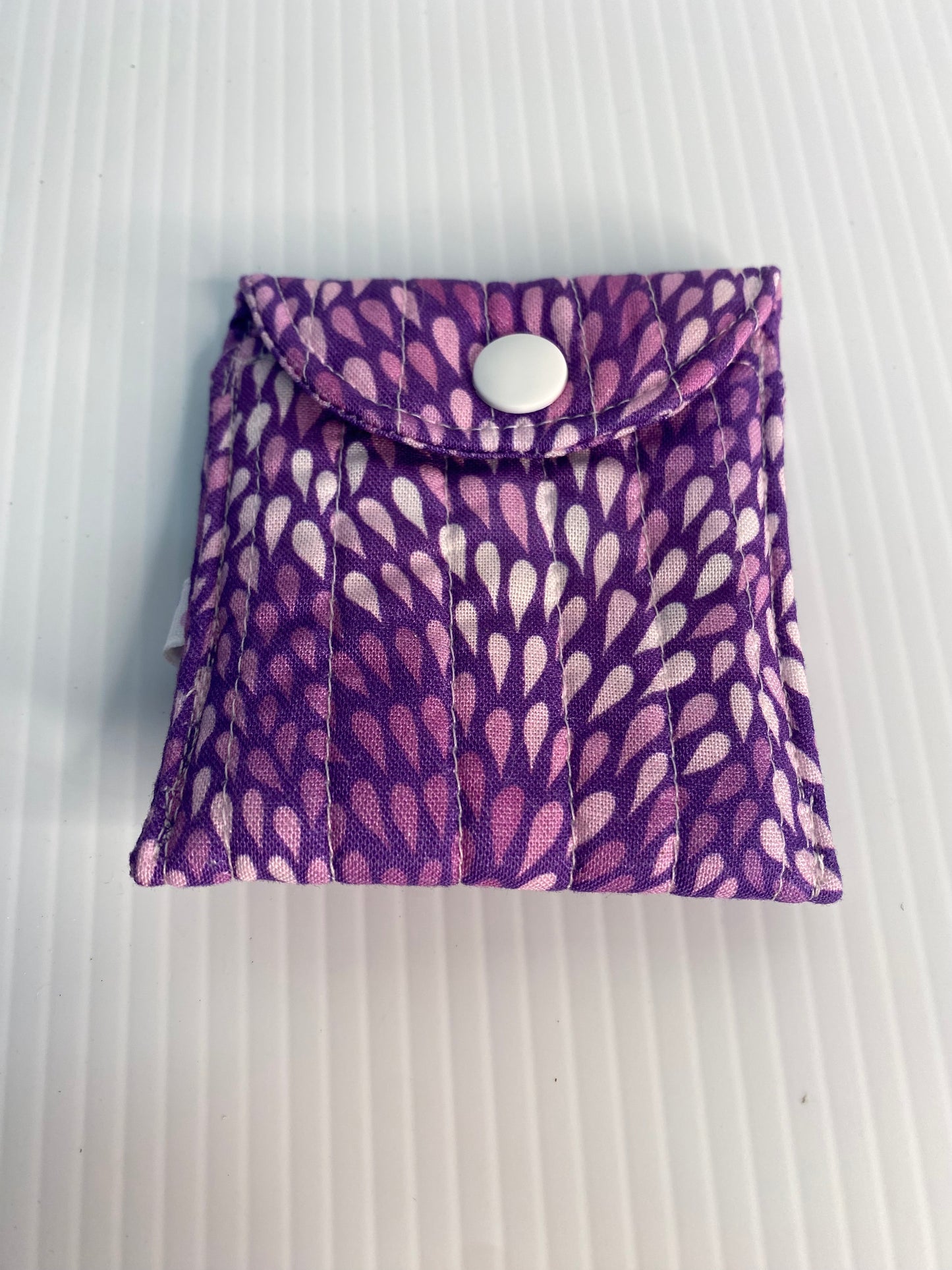 Small Ear Bud Pouch - Purple Swirls