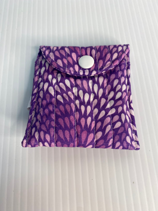 Small Ear Bud Pouch - Purple Swirls