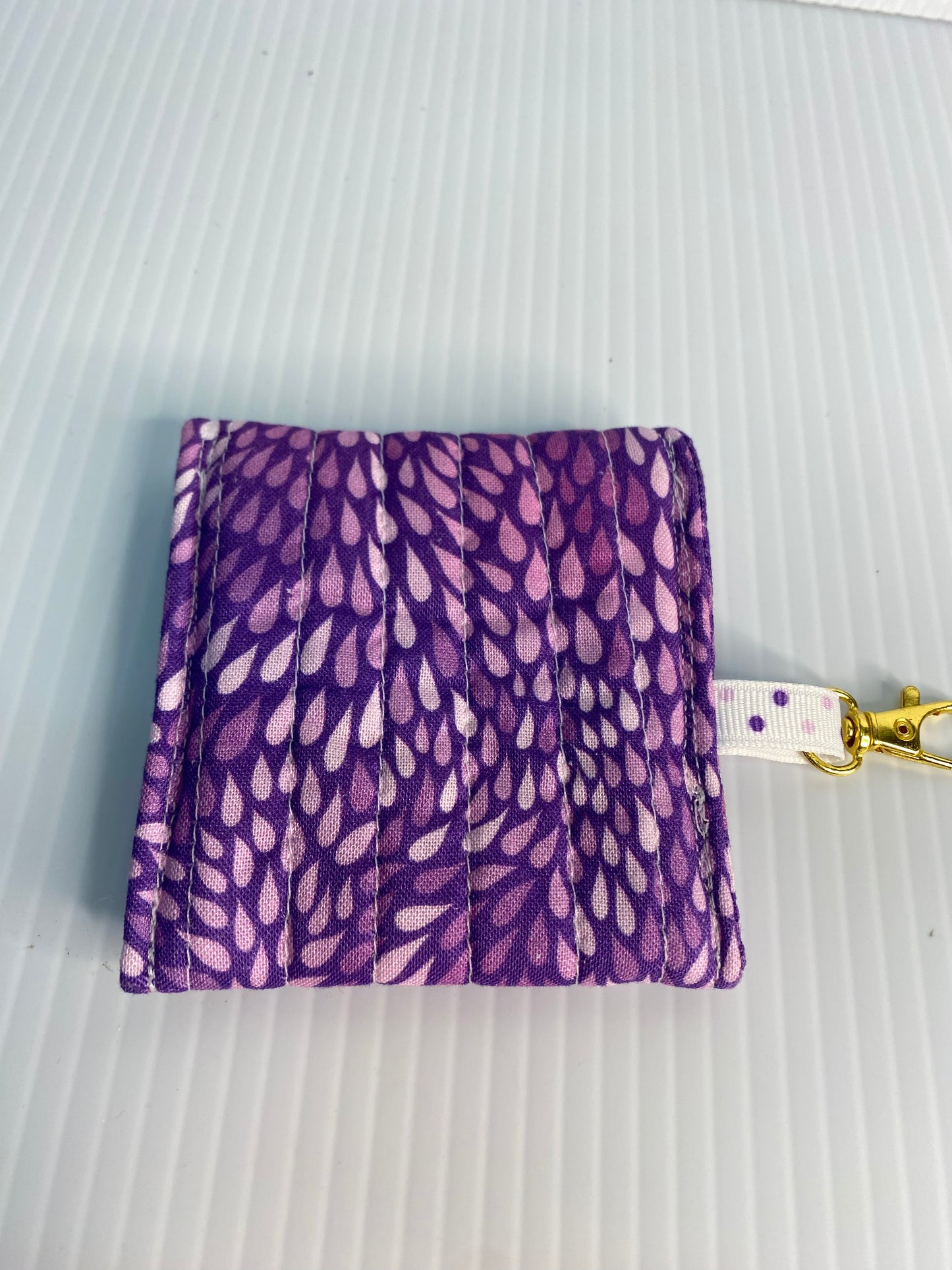 Small Ear Bud Pouch - Purple Swirls