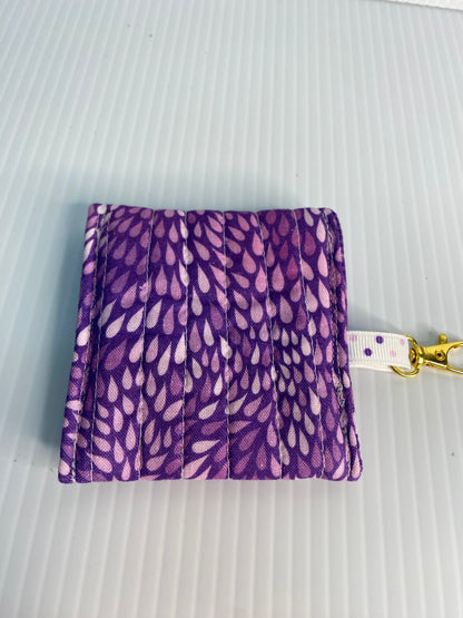 Small Ear Bud Pouch - Purple Swirls