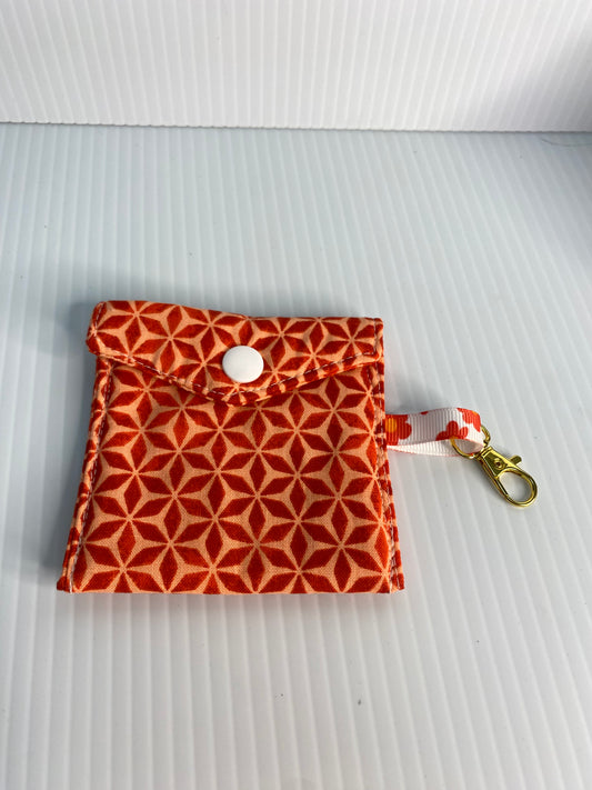 Large Ear Bud Pouch - Orange