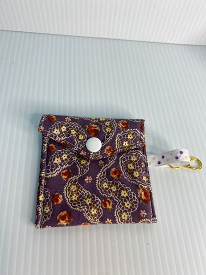 Large Ear Bud Pouch - Purple Lace